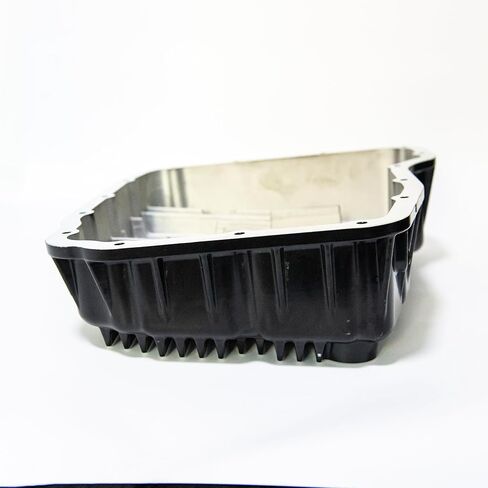 Aluminum Transmission Pan Compatible with Dodge Ram 6.7L Cummins Diesel 2007-2018 68RFE - Deep Sump with Cooling Fins & Magnetic Drain Plug - Includes Gasket & Bolts Kit Replaces 228052110 in Saudi Arabia