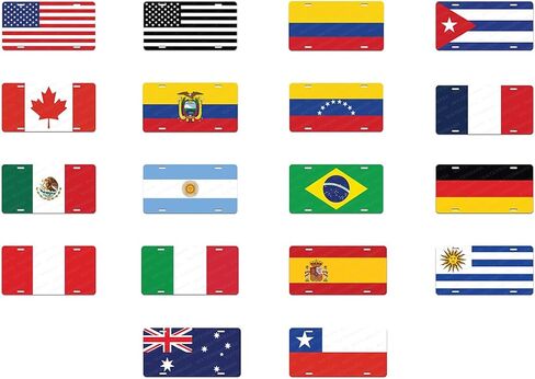 Custom World Country Flags License Plates Personalized Custom Novelty Tag Vehicle Car Auto Motorcycle Moped Bike Bicycle Countries of The World Custom License Plate (Germany) in Saudi Arabia