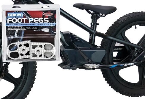 منتجات Hardline USA أوتاد قدم من أجل Stacyc 18e/20e/16 Elite & Husqvarna eDrive - ترقية عالية الجر من الألومنيوم بآلة CNC لدراجات التوازن الكهربائية للأطفال - صنع في الولايات المتحدة الأمريكية - NSP-HL-18-20 in Kuwait