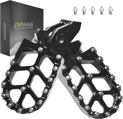 Foot Pegs for Surron Ultra Bee, CNC 6061-T6 Aluminum Heavy-Duty Footpegs with Anti-Slip Cleats, Compatible with Ultrabee UB Electric Dirt Bike Motocross (Black) in Saudi Arabia