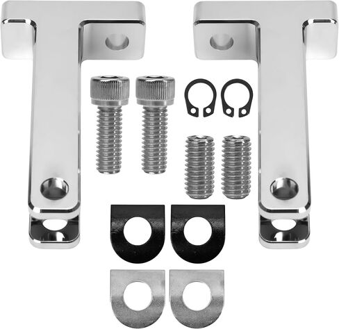 Passenger Floorboard Mount Extended Rear Foot Peg Supports and Footrest Mounting Kit Replacement for Harley Electra Glide Street Glide Road King Road Glide 1993-2023, Chrome in Saudi Arabia