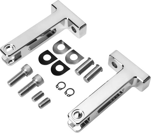 Passenger Floorboard Mount Extended Rear Foot Peg Supports and Footrest Mounting Kit Replacement for Harley Electra Glide Street Glide Road King Road Glide 1993-2023, Chrome in Saudi Arabia
