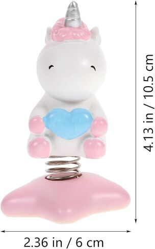 Amosfun Unicorn Bobbleheads Shaking Head Car Dashboard Ornaments Cartoon Desktop Decoration Auto Adornment Accessories 4.13X2.36X1.96In in Kuwait