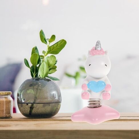 Amosfun Unicorn Bobbleheads Shaking Head Car Dashboard Ornaments Cartoon Desktop Decoration Auto Adornment Accessories 4.13X2.36X1.96In in Kuwait