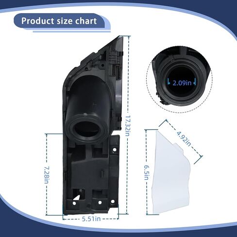 Fuel Filler Door Assembly Compatible with Ford 2015-2023 Transit 150 250 350 350HD 3.5L 3.7L V6, Gas Door Cap, Housing Pocket with White Cover, Replaces CK4Z-5427936-A CK4Z-5427936-F in Saudi Arabia
