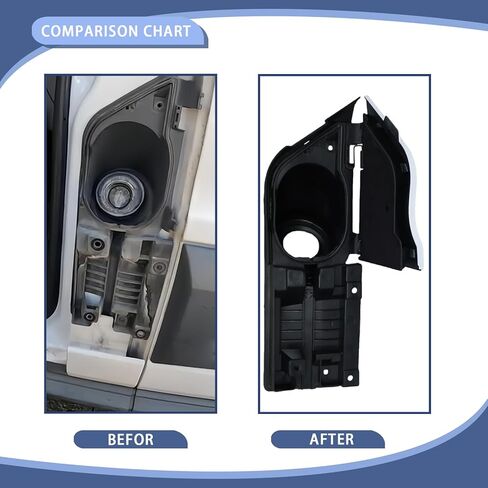 Fuel Filler Door Assembly Compatible with Ford 2015-2023 Transit 150 250 350 350HD 3.5L 3.7L V6, Gas Door Cap, Housing Pocket with White Cover, Replaces CK4Z-5427936-A CK4Z-5427936-F in Saudi Arabia
