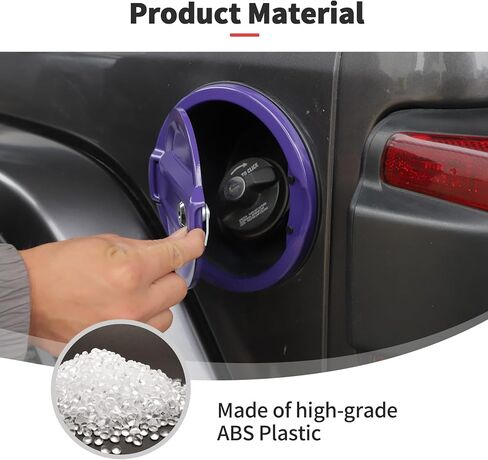 JWWY Fuel Filler Door Gas Tank Cap Cover with Lock Fit for 2018-2026 Jeep Wrangler JL & Unlimited Sport Rubicon Sahara 2/4 Door, Aluminum Fuel Door Exterior Accessories,Purple in Kuwait