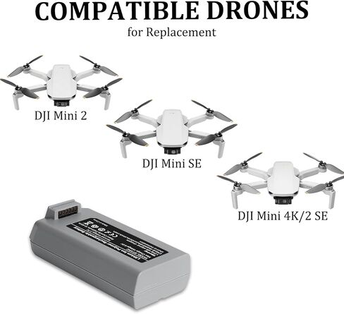 بطارية طيران ذكية من سلسلة Mini 2 لـ DJI Mini 4K، Mini 2 SE، Mini 2، Mini SE بسعة ممتدة 2400 مللي أمبير - 7.7 فولت بحد أقصى 31 دقيقة طيران لاستبدال الطائرة بدون طيار in Kuwait