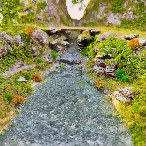 58 Pcs Static Grass Flower Clusters, Irregular Shapes Miniature Grass Tufts for Model Railway Scenery, Train Layouts, Wargaming Terrain, Diorama Landscape – Self-Adhesive Realistic Flocks in Saudi Arabia
