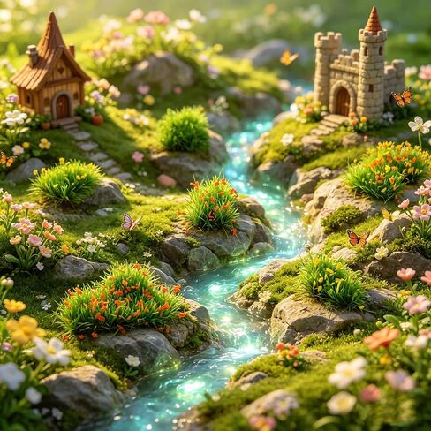 58 Pcs Static Grass Flower Clusters, Irregular Shapes Miniature Grass Tufts for Model Railway Scenery, Train Layouts, Wargaming Terrain, Diorama Landscape – Self-Adhesive Realistic Flocks in Saudi Arabia