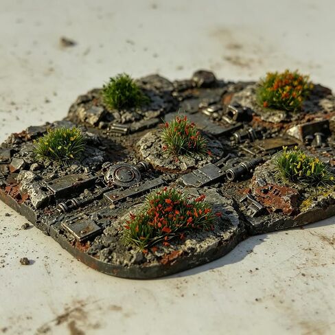 58 Pcs Static Grass Flower Clusters, Irregular Shapes Miniature Grass Tufts for Model Railway Scenery, Train Layouts, Wargaming Terrain, Diorama Landscape – Self-Adhesive Realistic Flocks in Saudi Arabia