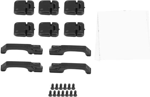 RC Car Door Hinge, Durable Plastic Simulation Set for 1/10 Scale RC Crawler Parts, Black for Off-Road Enthusiasts and Hobbyist Customization Projects in Saudi Arabia