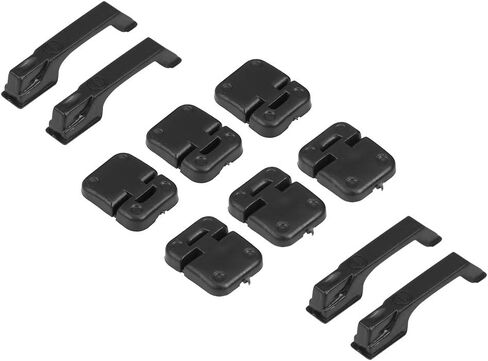 RC Car Door Hinge, Durable Plastic Simulation Set for 1/10 Scale RC Crawler Parts, Black for Off-Road Enthusiasts and Hobbyist Customization Projects in Saudi Arabia