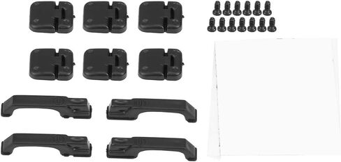 RC Car Door Hinge, Durable Plastic Simulation Set for 1/10 Scale RC Crawler Parts, Black for Off-Road Enthusiasts and Hobbyist Customization Projects in Saudi Arabia