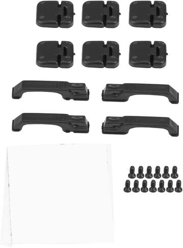 RC Car Door Hinge, Durable Plastic Simulation Set for 1/10 Scale RC Crawler Parts, Black for Off-Road Enthusiasts and Hobbyist Customization Projects in Saudi Arabia