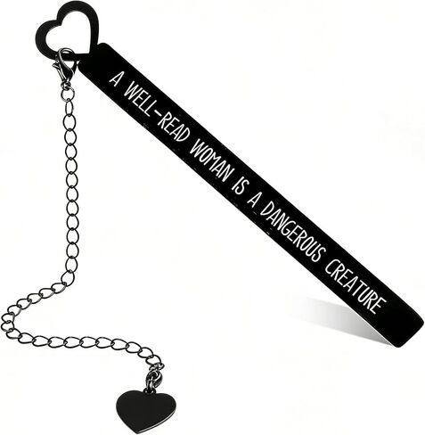 Funny Bookmarks for Book Lovers, Cute Black Stainless Steel Metal Bookmarks for Women, Readers,Writers,Dark Romance Reading Gift for Her, Best Friend, Teacher, Men, Student, Bookworm in Saudi Arabia