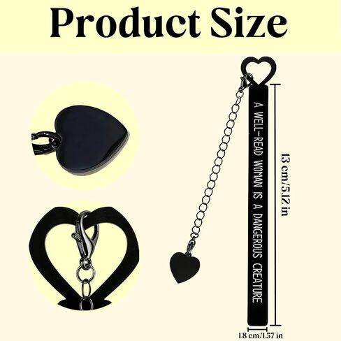 Funny Bookmarks for Book Lovers, Cute Black Stainless Steel Metal Bookmarks for Women, Readers,Writers,Dark Romance Reading Gift for Her, Best Friend, Teacher, Men, Student, Bookworm in Saudi Arabia