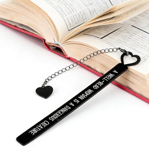 Funny Bookmarks for Book Lovers, Cute Black Stainless Steel Metal Bookmarks for Women, Readers,Writers,Dark Romance Reading Gift for Her, Best Friend, Teacher, Men, Student, Bookworm in Saudi Arabia