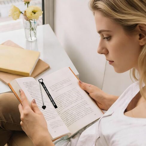 Funny Bookmarks for Book Lovers, Cute Black Stainless Steel Metal Bookmarks for Women, Readers,Writers,Dark Romance Reading Gift for Her, Best Friend, Teacher, Men, Student, Bookworm in Saudi Arabia