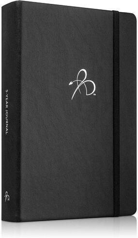 Bright Line Eating 5 Year Journal - Vegan Leather Journal w/Daily Entries – Black Memory Book Journal for Women & Men – 5 Year Journal for Tracking Memories, Ideas, Devotions & Progress in Saudi Arabia