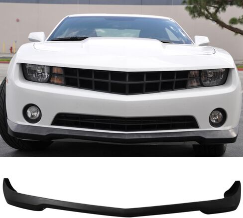 IKON MOTORSPORTS الشفة الأمامية الممتصة للصدمات متوافقة مع 2010-2013 شيفروليه كامارو V6، طراز SS مادة خام غير مطلية باللون الأسود من البولي يوريثان لمسة نهائية للشفاه الأمامية أسفل الذقن in Kuwait