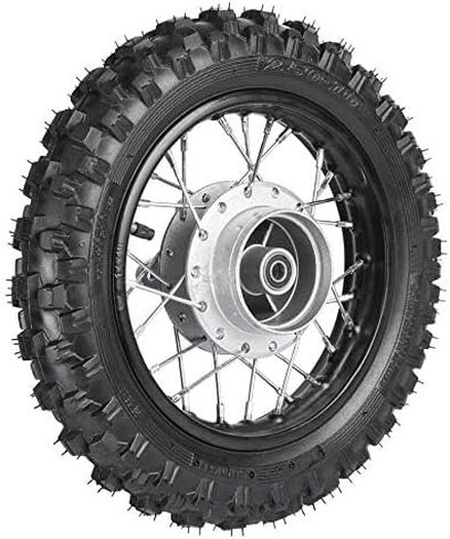 Front 2.50-10 Dirt Bike Tire 10" Disc Brake Tire Rim Wheel Assembly 12mm Bearing for CRF50 XR50 SSR Apollo 50cc 70cc 90cc 110cc 125cc Mini Pit Dirt Bike Monkey Trail Bike Razor in Kuwait