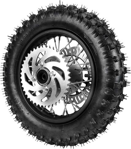 Front 2.50-10 Dirt Bike Tire 10" Disc Brake Tire Rim Wheel Assembly 12mm Bearing for CRF50 XR50 SSR Apollo 50cc 70cc 90cc 110cc 125cc Mini Pit Dirt Bike Monkey Trail Bike Razor in Kuwait