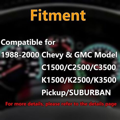 مقبض باب خارجي من Cheriezing متوافق مع موديلات مختارة من Chevy & GMC 1988-2000 Tahoe Yukon C1500 C2500 C3500 K1500 K2500 K3500#15742229 15742230 الجانب الأمامي الأيسر والأيمن - أسود مزخرف 2 قطعة in Kuwait