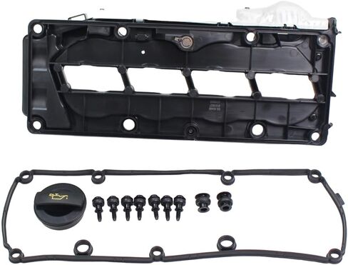 Engine Valve Cover with Oil Filler Cap Fit for Passat Golf #03L103469 06C103485P in Kuwait
