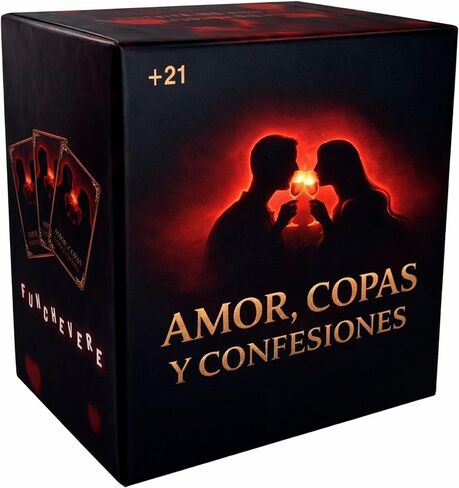Amor, Copas y Confesiones Spanish Couples Card Game, Relationship-Building Conversation, Romantic Couples Card Game. Juego de Cartas para Parejas. Retos Romanticos, Ideal para Date Night in Saudi Arabia