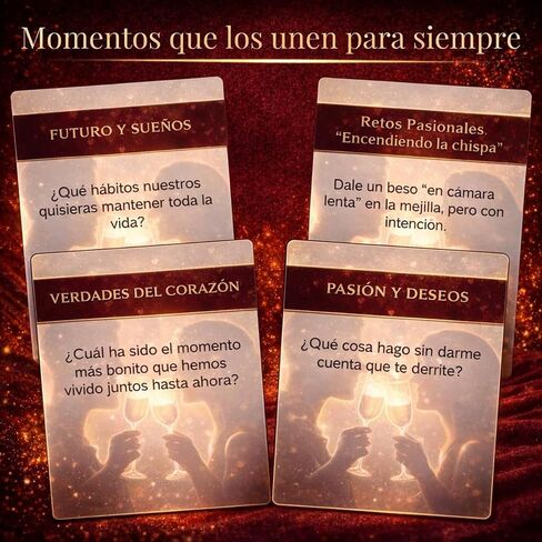 Amor, Copas y Confesiones Spanish Couples Card Game, Relationship-Building Conversation, Romantic Couples Card Game. Juego de Cartas para Parejas. Retos Romanticos, Ideal para Date Night in Saudi Arabia