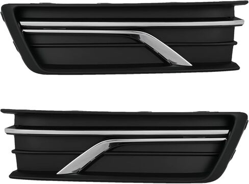Front Fog Light Cover Compatible with 2016-2019 Volkswagen Passat Sedan Black Bumper Grille Cap Trim Set Replacement Parts (Left and Right) in Saudi Arabia