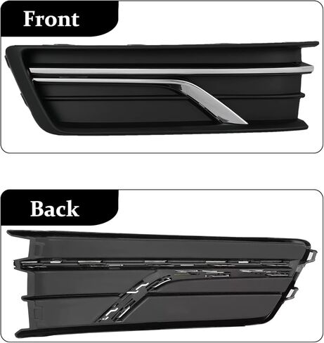 Front Fog Light Cover Compatible with 2016-2019 Volkswagen Passat Sedan Black Bumper Grille Cap Trim Set Replacement Parts (Left and Right) in Saudi Arabia