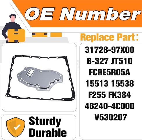 Automatic Transmission Filter Kit with Gasket Fit for Nis san 350Z Armada Frontier Pathfinder Titan Replacement for Infiniti EX35 FX35 FX45 G35 G37 M35 M45 Q45 QX56 OEM#31728-97X00 in Kuwait