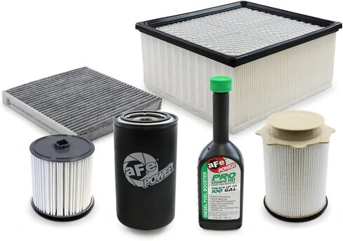 aFe POWER PROGUARD RAM 2500 3500 6.7L Cummins 2019-2025 حزمة رئيسية لصيانة الفلتر | يشمل فلاتر الوقود/الزيت/الهواء/المقصورة، وفاصل المياه ومعزز الوقود in Kuwait