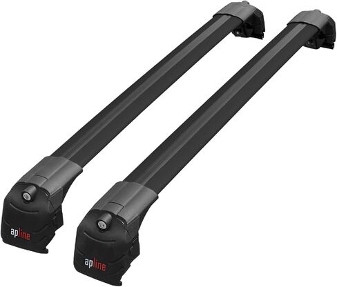 Compatible with Buick Regal TourX 2018-2020 ACE-2 Model Car Roof Rack Cross Bar Black Aluminium 2 Bars in Kuwait