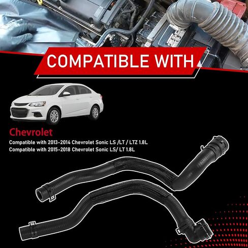 Heater Inlet Outlet Hose Kit with Connectors Compatible with 2013-2018 Chevrolet Sonic Replaces 96958206 95492002 95089363 95089364 HVAC Heater Hose Assembly Coolant Line in Kuwait