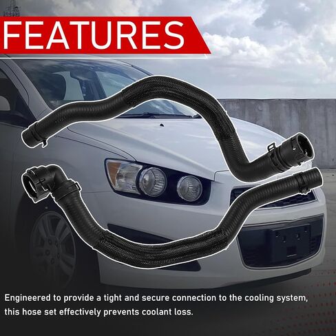 Heater Inlet Outlet Hose Kit with Connectors Compatible with 2013-2018 Chevrolet Sonic Replaces 96958206 95492002 95089363 95089364 HVAC Heater Hose Assembly Coolant Line in Kuwait