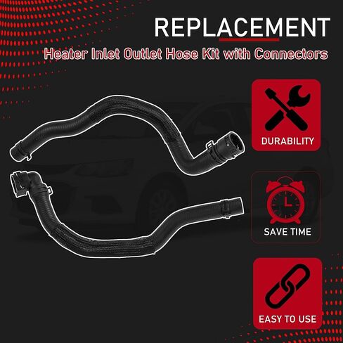 Heater Inlet Outlet Hose Kit with Connectors Compatible with 2013-2018 Chevrolet Sonic Replaces 96958206 95492002 95089363 95089364 HVAC Heater Hose Assembly Coolant Line in Kuwait