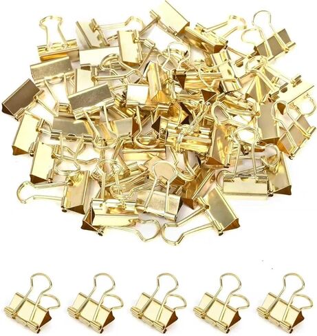 Small Clips Binder Clips 0.75 inch, Small Paper Clips for Office (48 Pcs)(Black) in Saudi Arabia