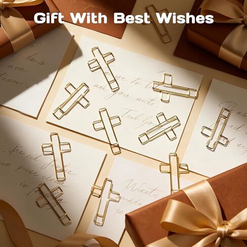 50Pcs Cross Paper Clips Bookmark for Bible Study Supplies, Bible Journal Clips Christian Mothers Day Gifts for Women Teacher Appreciation Baptism Religious Clips for Devotional Books Journals in Saudi Arabia