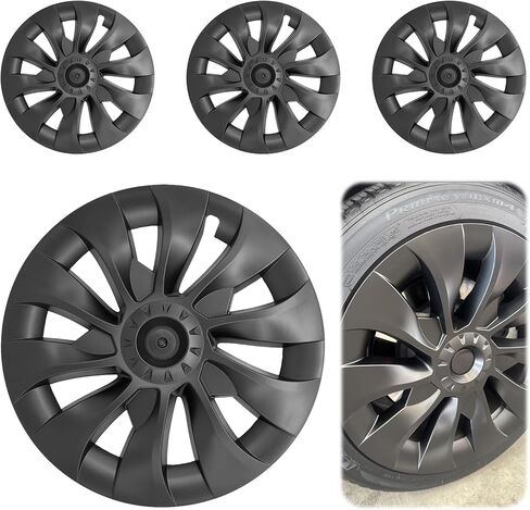18 Inch Wheel Rim Cover Hubcaps for Tesla Model 3 2017–2023, Full Fit Snap-On Hub Caps with Valve Hole & Guard Tape, PC+ABS Aero Wheel Covers, All-Weather Protection in Saudi Arabia