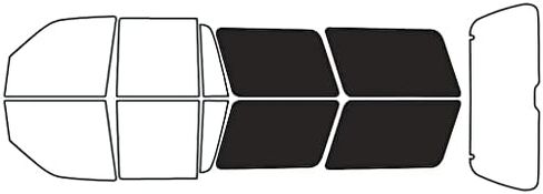 Rvinyl Window Tint Kit Compatible with Ford Expedition 1997-2002 - Black 5% - Single Ply No Bubble Film - Do it Yourself Vehicle Front Precut Kit in Saudi Arabia