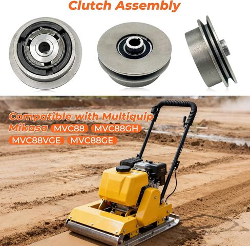 Clutch Assembly Compatible with Multiquip Mikasa MVC88 MVC88GH MVC88VGE MVC88GE 3/4"Bore 0.5 inch Belt Clutch Assembly Part Number 416338990 in Saudi Arabia