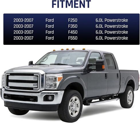 أنابيب التبريد الداخلي SPELAB Turbo متوافقة مع 2003-2007 Ford F250 F350 F450 F550 6.0L Powerstroke، مجموعة أنابيب المبرد الداخلي من الألومنيوم الجانب الساخن والبارد، فضي in Kuwait