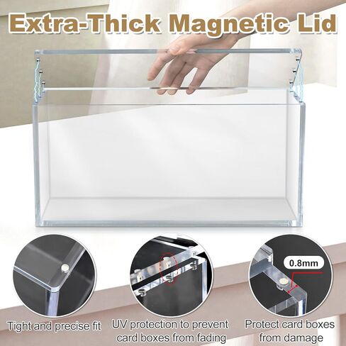 Prismatic Evolutions SPC Acrylic Display Case Compatible with Prismatic Evolutions Super-Premium Collection Box, 8+5mm Thick Clear Acrylic Protector Case with Magnetic Lid, Pokemon Card Display Box in Saudi Arabia