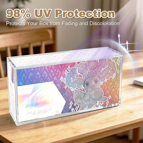 Prismatic Evolutions SPC Acrylic Display Case Compatible with Prismatic Evolutions Super-Premium Collection Box, 8+5mm Thick Clear Acrylic Protector Case with Magnetic Lid, Pokemon Card Display Box in Saudi Arabia