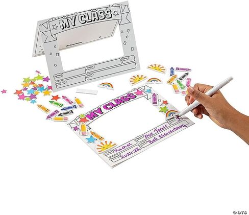 Fun Express Mini Picture Frames Classpack 30 Pieces - Small Frames for Crafts & DIY Valentines Day Craft Kit for Kids Classroom | Paper Picture Frames Set for Preschool Art Projects & Party Craft in Kuwait