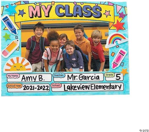Fun Express Mini Picture Frames Classpack 30 Pieces - Small Frames for Crafts & DIY Valentines Day Craft Kit for Kids Classroom | Paper Picture Frames Set for Preschool Art Projects & Party Craft in Kuwait