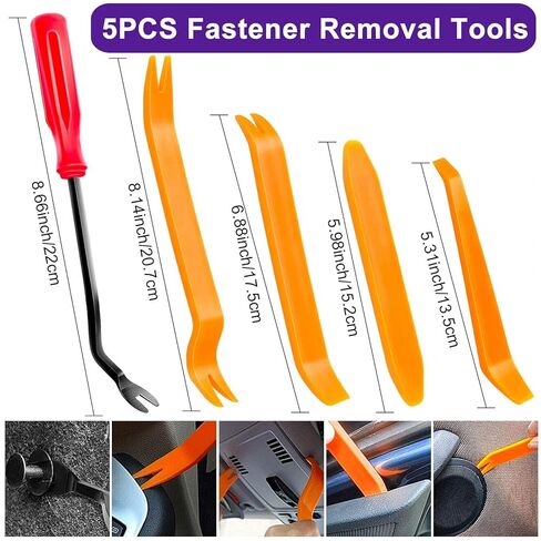 Uolor 335PCS Bumper Retainer Clips & Auto Plastic Push Pin Rivets Kit, 12 Popular Sizes, with Upgraded T Style Zip Ties - for Door Trim Panel & Fender, Fits GM/Ford/Toyota/Honda/Chrysler in Saudi Arabia